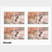 Koningin Bee  Beauful Collage Rechthoekige Sticker (Vel)