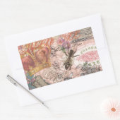 Koningin Bee  Beauful Collage Rechthoekige Sticker (Envelop)