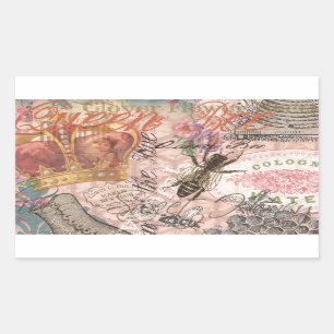 Koningin Bee  Beauful Collage Rechthoekige Sticker