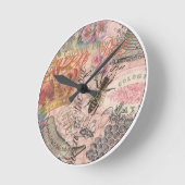 Koningin Bee  Beauful Collage Ronde Klok (Hoek)