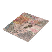 Koningin Bee  Beauful Collage Tegeltje (Zijkant)