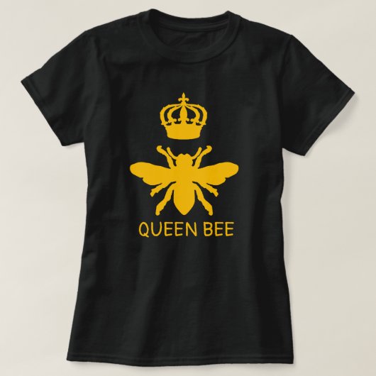 Koningin Bee Black en Yellow T-shirt (Design voorkant)