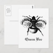 koningin Bee Briefkaart (Voorkant / Achterkant)