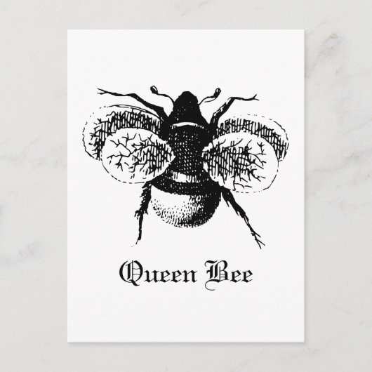 koningin Bee Briefkaart (Voorkant)