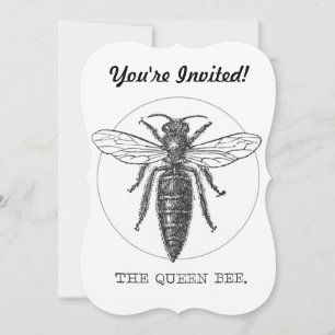 Koningin Bee Bug Insecten Bijen Illustratie Kaart
