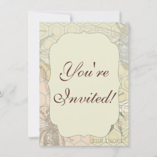 Koningin Bee Bug Insecten Bijen Illustratie Kaart