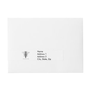 Koningin Bee Bug Insecten Bijen Illustratie Omwikkelbaar Adreslabel