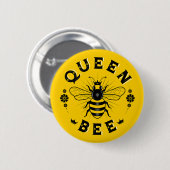 Koningin Bee/Button Pin Ronde Button 5,7 Cm (Voorkant /achterkant)