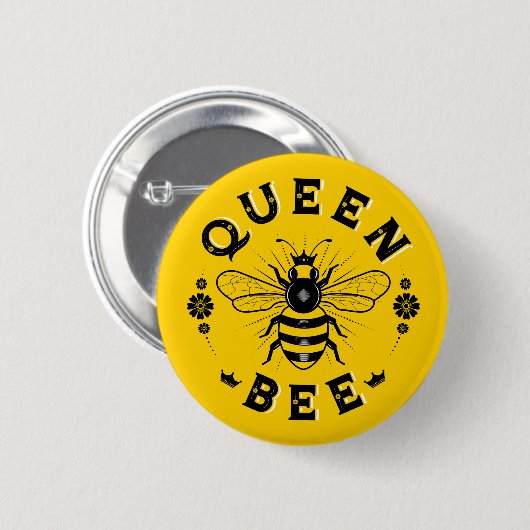 Koningin Bee/Button Pin Ronde Button 5,7 Cm (Voorkant /achterkant)