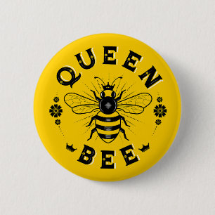 Koningin Bee/Button Pin Ronde Button 5,7 Cm