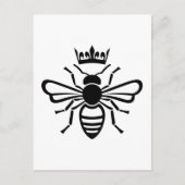 Koningin Bee Crown Briefkaart (Voorkant)