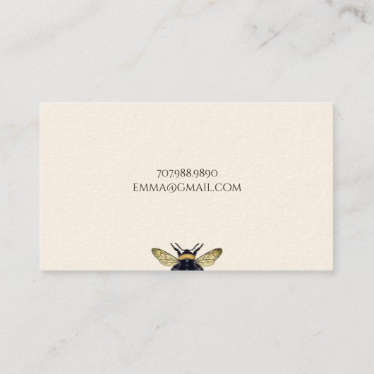 Koningin Bee Crown Calling Contactkaartje (Achterkant)