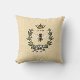 koningin Bee Crown en Wreath Kussen