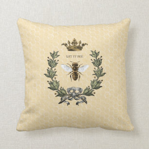  koningin Bee Crown en Wreath Kussen