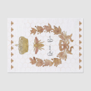 Koningin Bee Crown Royal Roos Gold Glitter ontkopp Tissuepapier