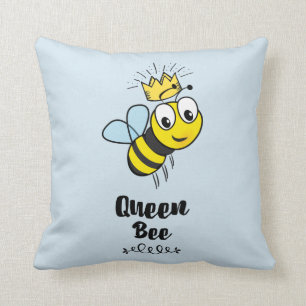 Koningin Bee Cute Bumble Bee met Kroon Kussen