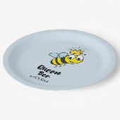Koningin Bee Cute Bumble Bee met Kroon Papieren Bordje (Gekanteld)