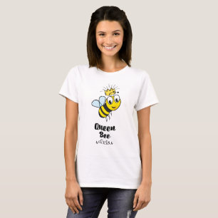 Koningin Bee Cute Bumble Bee met Kroon T-shirt
