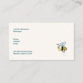 Koningin Bee Cute Bumble Bee met Kroon Visitekaartje (Achterkant)