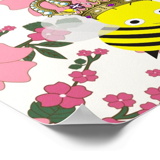 Koningin Bee Frameable Poster (Hoek)