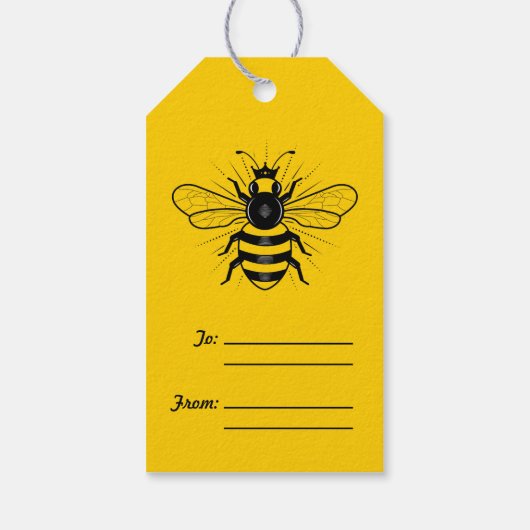 Koningin Bee/Gift Label Cadeaulabel (Achterkant)