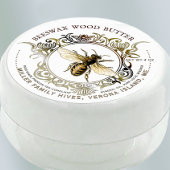 Koningin Bee Gold Lijst Beeswax Hood Butter Ronde Sticker