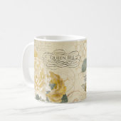 koningin Bee Golden Rozen Floral Koffiemok (Voorkant links)