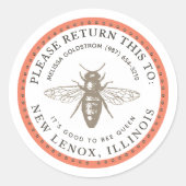 Koningin Bee Good om Koningin Bezit ID Mini Labels (Voorkant)