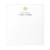 Koningin Bee, goud, van de bureau van de gepersona Notitieblok (Voorkant)