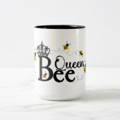 Koningin Bee, honingbijen, Bumble Bee, Gift for he Tweekleurige Koffiemok (Center)