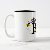 Koningin Bee, honingbijen, Bumble Bee, Gift for he Tweekleurige Koffiemok (Links)
