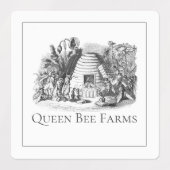 Koningin Bee houdt het hof met haar werkbijen Labels (Design 1)