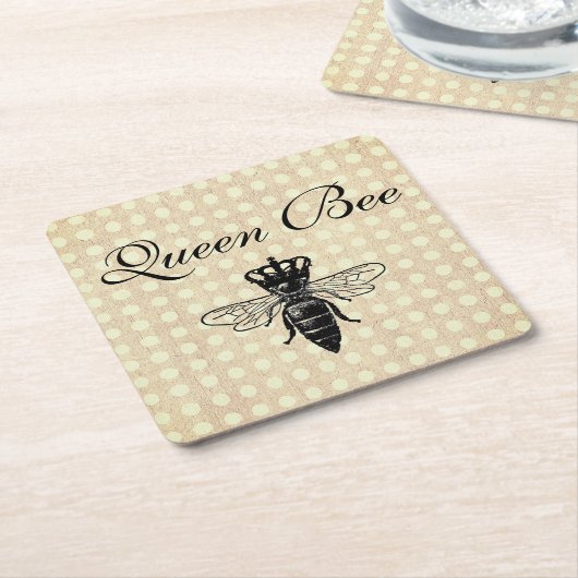  koningin Bee Kartonnen Onderzetters (Schuin)