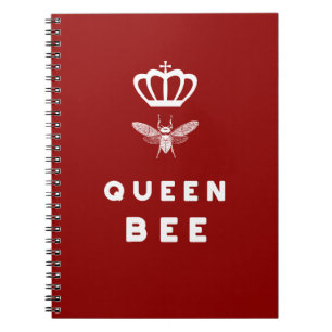 Koningin Bee. Kroon. Grappig Cute Gezegden. Notitieboek