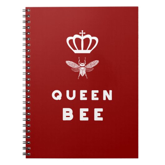 Koningin Bee. Kroon. Grappig Cute Gezegden. Notitieboek (Voorkant)