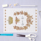 Koningin Bee Kroon Royal Rose Goud Meisje Decoupag Tissuepapier (Craft)