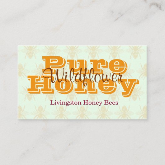 Koningin Bee Light Green Beekeeper Visitekaartje (Voorkant)