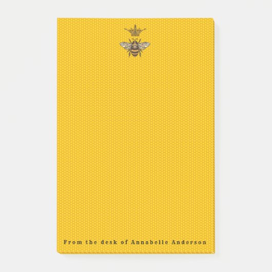 Koningin Bee met Crown Post-it Notes (Voorkant)