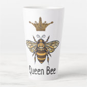 Koningin Bee met Fancy Kroonlatte Mok (Voorkant)