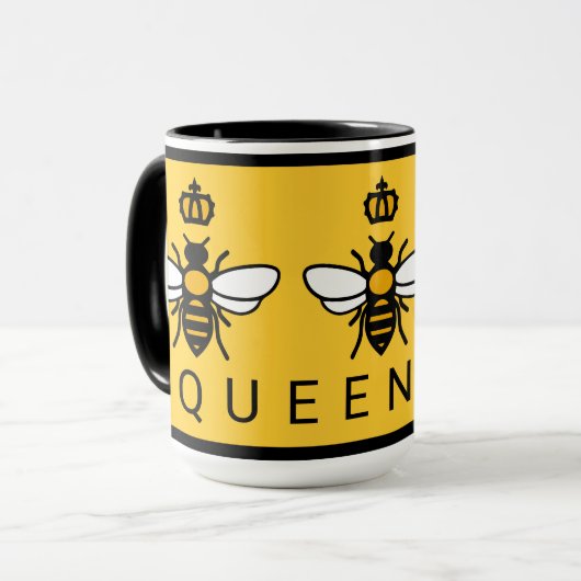 Koningin Bee met Kroon Mok (Voorkant links)