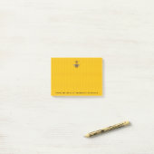 Koningin Bee met Kroon Post-it® Notes (Op bureau)