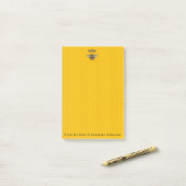 Koningin Bee met Kroon Post-it® Notes (Op bureau)