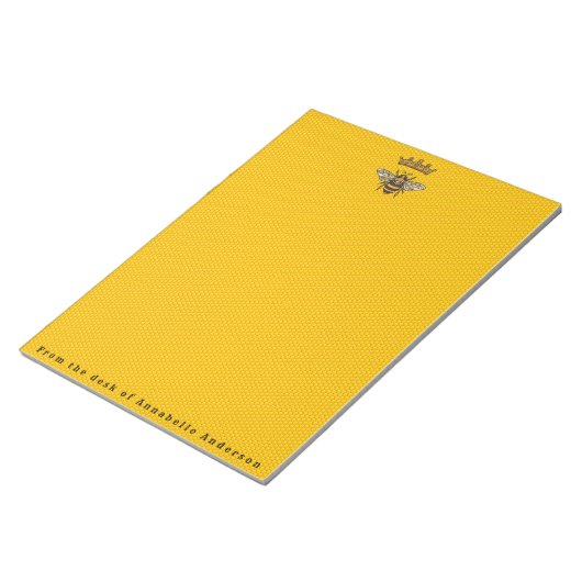 Koningin Bee met Kroonpersonaliseren Notitieblok (Schuin)