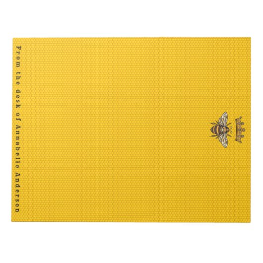 Koningin Bee met Kroonpersonaliseren Notitieblok (Voorkant)
