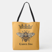 Koningin Bee met Kroonpersonaliseren Tote Bag (Achterkant)