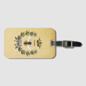 Koningin Bee met Wreath en Kroon Bagagelabel (Voorkant (horizontaal))