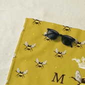 Koningin Bee Modern  Monogram Beach Towel Strandlaken (In situ)