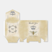  Koningin Bee Monogram Dank u Bedankdoosjes (Uitgevouwen)