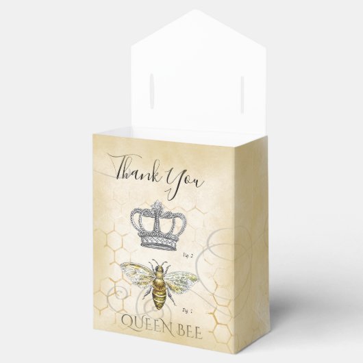 Koningin Bee Monogram Dank u Bedankdoosjes (Geopend)