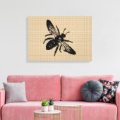 Koningin Bee op doek Canvas Afdruk (Insitu (Woonkamer))
